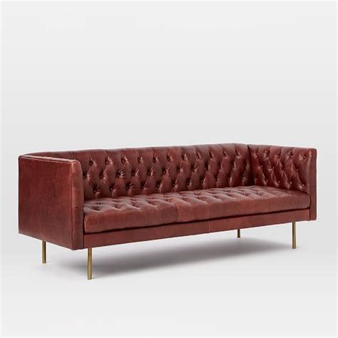 Modern Chesterfield Leather Sofa | west elm