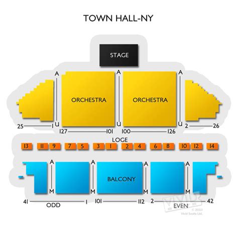 Town Hall New York Seating Chart | Vivid Seats