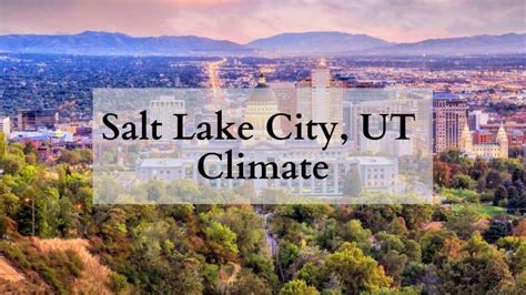 Salt Lake City Climate ️ | SLC Weather Averages, Temperatures, Yearly ...