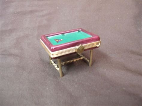 Antique Pierre Arquie Limoges Porcelain Trinket Box The Pool Table ...