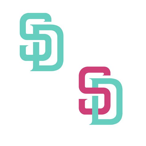 San Diego Padres City Connect Colors SD Logo Decal Sticker | eBay