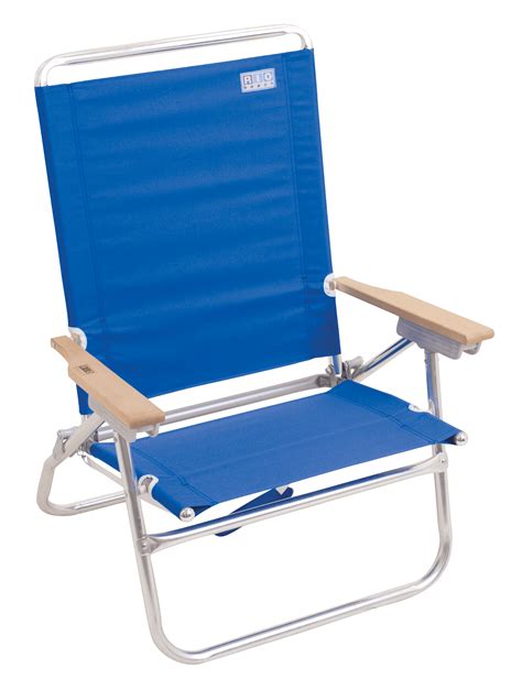 Rio Beach 4-Position Easy In-Easy Out Folding Beach Chair, Blue ...