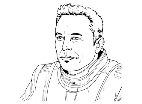Elon Musk Coloring Pages Printable for Free Download