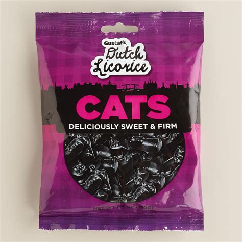 Gustafs Dutch Licorice Cats, Set of 6 by World Market | Licorice, Black ...