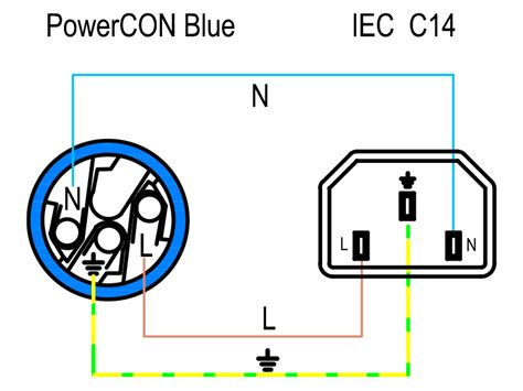 SPC011M Power Twist IEC C14 Adapter Cable - PropAudio