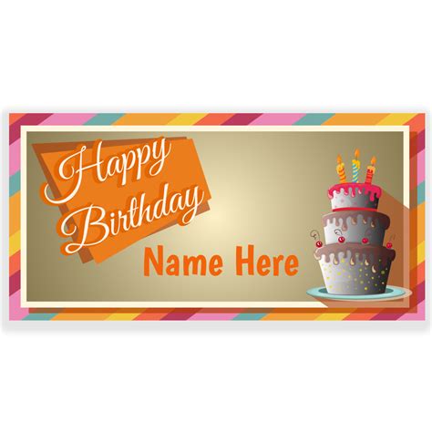 Happy Birthday Banner Cake with Border - Reliable Banner