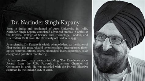 Dr. Narinder Singh Kapany Scientists, Phd, Singh, Imperial, University ...