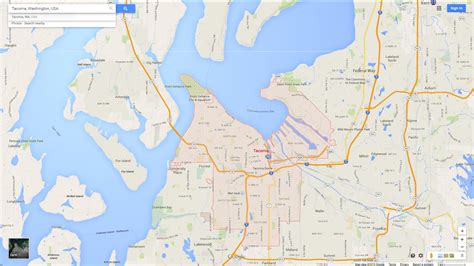 Tacoma, Washington Map