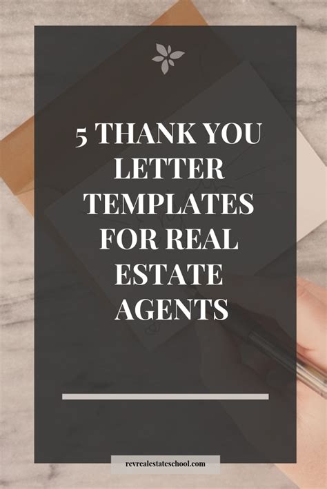 5 Thank You Letter Samples for Real Estate Agents — Rev Real Estate School