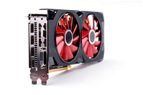 Video Card Close Up. Computer Graphics Card. Video Card Cooling Stock ...