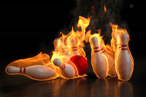 Bowling Fire Bowling Pin Flame Stock Photos, Pictures & Royalty-Free Images - iStock