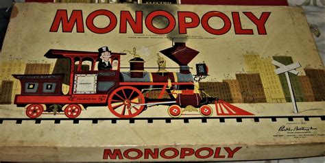 MONOPOLY board GAME: (Vintage 1957 Ed.) Original Box, Game Board, Cards, Money - Vintage Manufacture