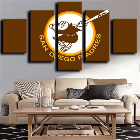 San Diego Padres Swinging Friar LOGO - Pencil Canvas