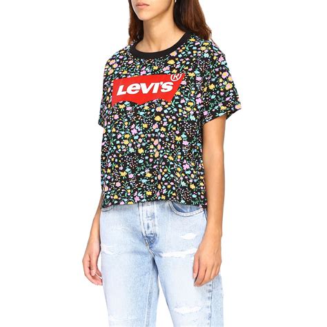 LEVI'S: t-shirts for women - Black | Levi's t-shirts 69973 online on GIGLIO.COM