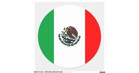 MEXICO FLAG - NATIONAL MEXICAN FLAG CLASSIC ROUND STICKER | Zazzle