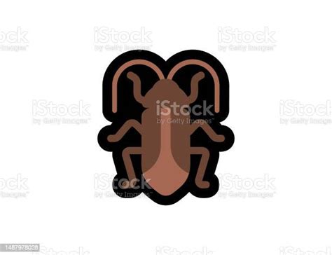 Cockroach Vector Icon Cockroach Emoji Illustration Isolated Cockroach ...