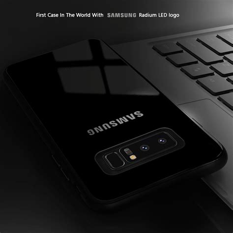 VAKU ® Samsung Galaxy Note 8 Radium GLOW Light Illuminated SAMSUNG Logo 3D Designer Case Back ...