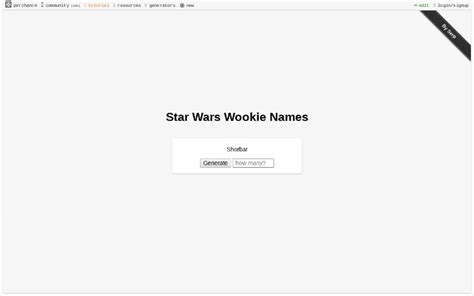 Star Wars Wookie Names ― Perchance Generator