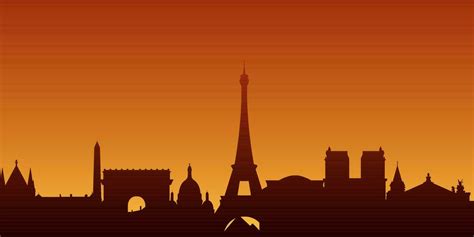 Paris City skyline. Silhouette City Paris France background. Vector illustration 33099588 Vector ...