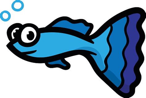 Cartoon Guppy Fish Vector Illustration Stock Illustration - Download Image Now - iStock