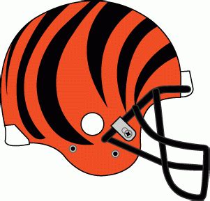 Cincinnati Bengals Logo - Orange helmet, black tiger stripes with black facemask (SportsLogos ...