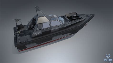 Stealth Patrol Boat 3D model | CGTrader