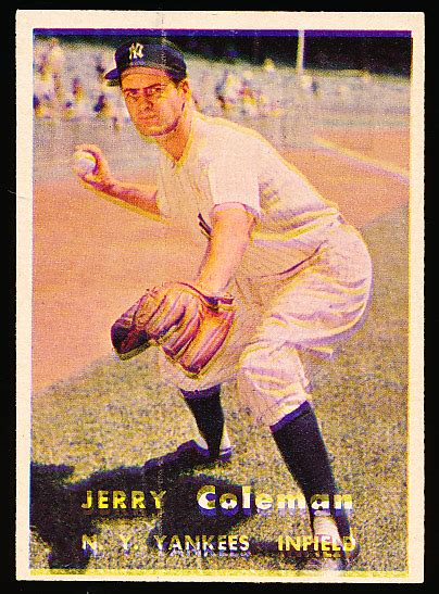 Lot Detail - 1957 Topps Baseball- #192 Jerry Coleman, Yankees