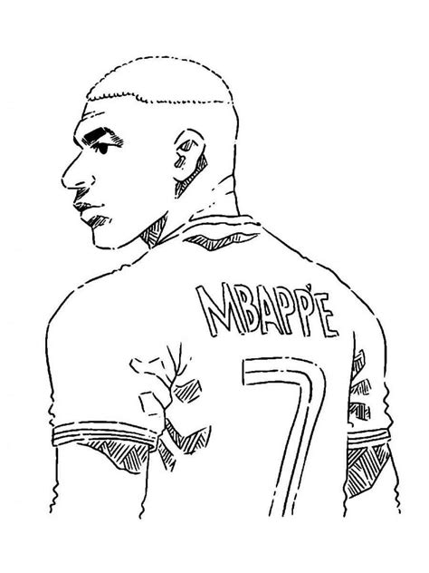 Kylian Mbappe coloring pages