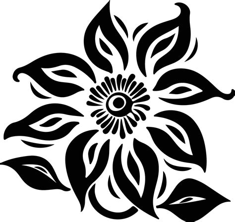 AI generated passionflower black silhouette 40543355 Vector Art at Vecteezy