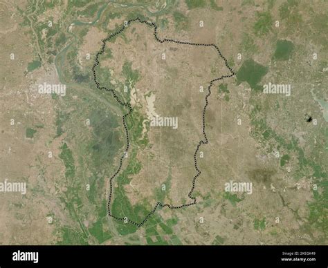 Prey Veng, province of Cambodia. Low resolution satellite map Stock ...