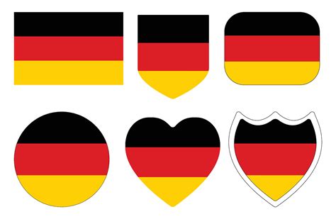 German flag set. Flag of Germany in design shape set. 24901680 Vector ...