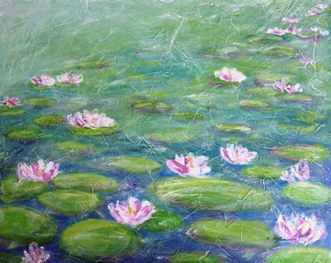 Medium, Original, Impressionist, Painting, Acrylic on Canvas, "Water ...