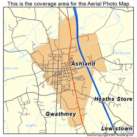 Aerial Photography Map of Ashland, VA Virginia