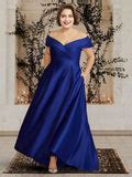 A-Line Mother of the Bride Dress Plus Size Elegant V Neck Sweep / Brus ...