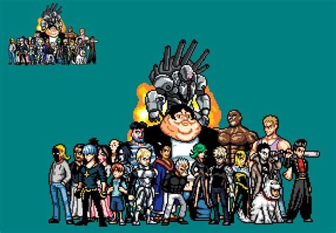 OPM Pixel art project - A pic of the S Class-level heroes! - Anime & Manga | One punch man funny ...