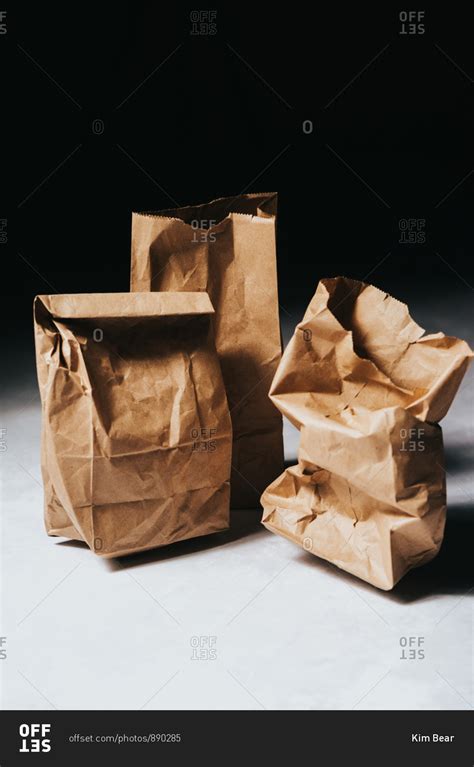 Crumpled brown paper bags - Offset stock photo - OFFSET