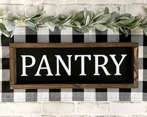 Framed Pantry Farmhouse Sign, Pantry Door Sign, Overhead Pantry Sign, Farmhouse Kitchen Sign ...