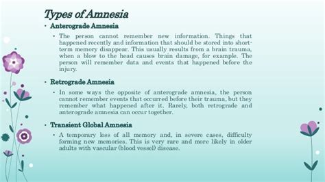 Types of amnesia after head injury - crewJuli