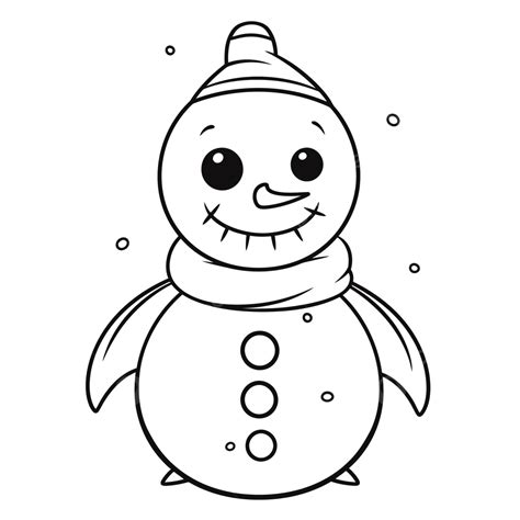 Vector Of A Cartoon Snow Dog And Snowman Coloring Pag - vrogue.co