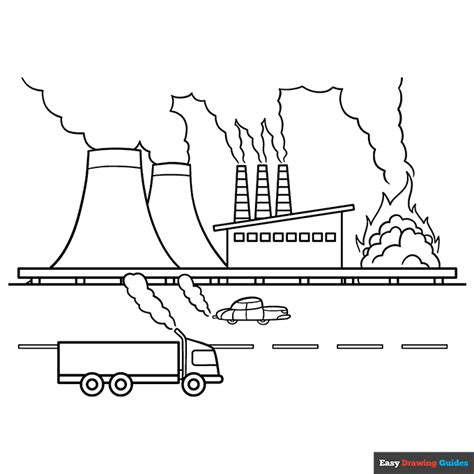 Air Pollution Coloring Page | Easy Drawing Guides