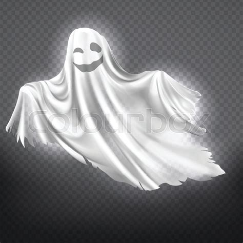 Vector illustration of white ghost, ... | Stock vector | Colourbox