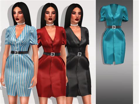 Lana CC Finds | Sims 4 clothing, Sims 4 dresses, Vintage midi dresses