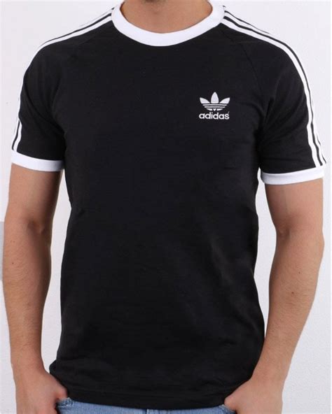 Adidas Originals Retro 3 Stripes T Shirt Black | 80s casual classics