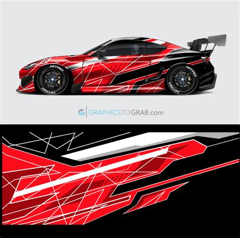 Vehicle wrap vector - livery design - race car wrap