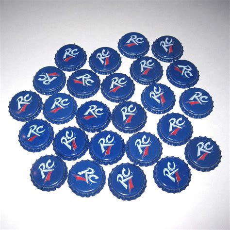 Vintage Blue RC Cola Bottle Caps Set of 25