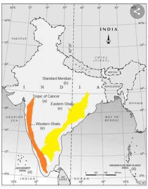 Eastern Ghats On Political Map Of India