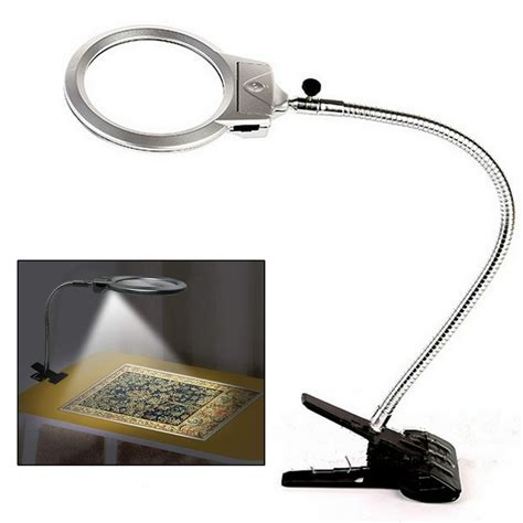 LELINTA Magnifying Glass LED Lamp, Lighted Magnifier with Stand & Clamp ...