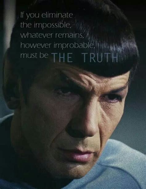 an image of spock from star trek with the caption'if you climate the impossible, whatever ...