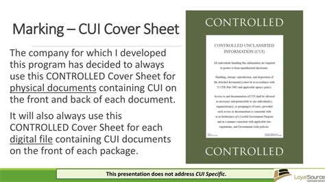 PPT - Marking & Protecting Controlled Unclassified Information (CUI) PowerPoint Presentation ...