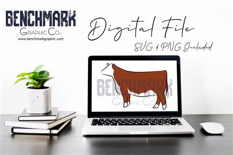 Hereford Heifer Show Cattle Livestock Clipart Graphic Digital File Vector File Included - Etsy